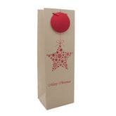 X-mas Wine Bag CFT(36*12*10CM/M1052) featuring a festive star design and red ornament.